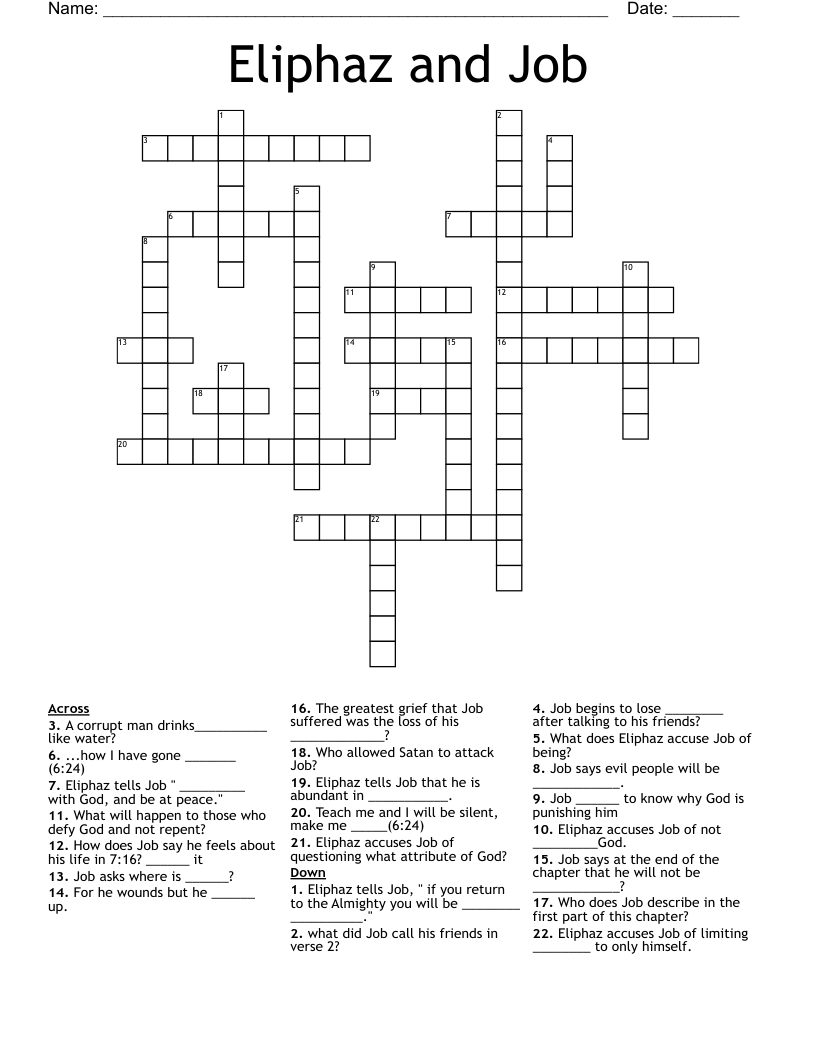 JOB Word Search WordMint