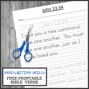 John 13 34 Bible Verse Handwriting Practice