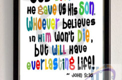 John 3 16 Printable Bible Poster Scripture Verse Kids Classroom Decoration Sunday School Wall Art Children s Ministry Bible Club Art Etsy