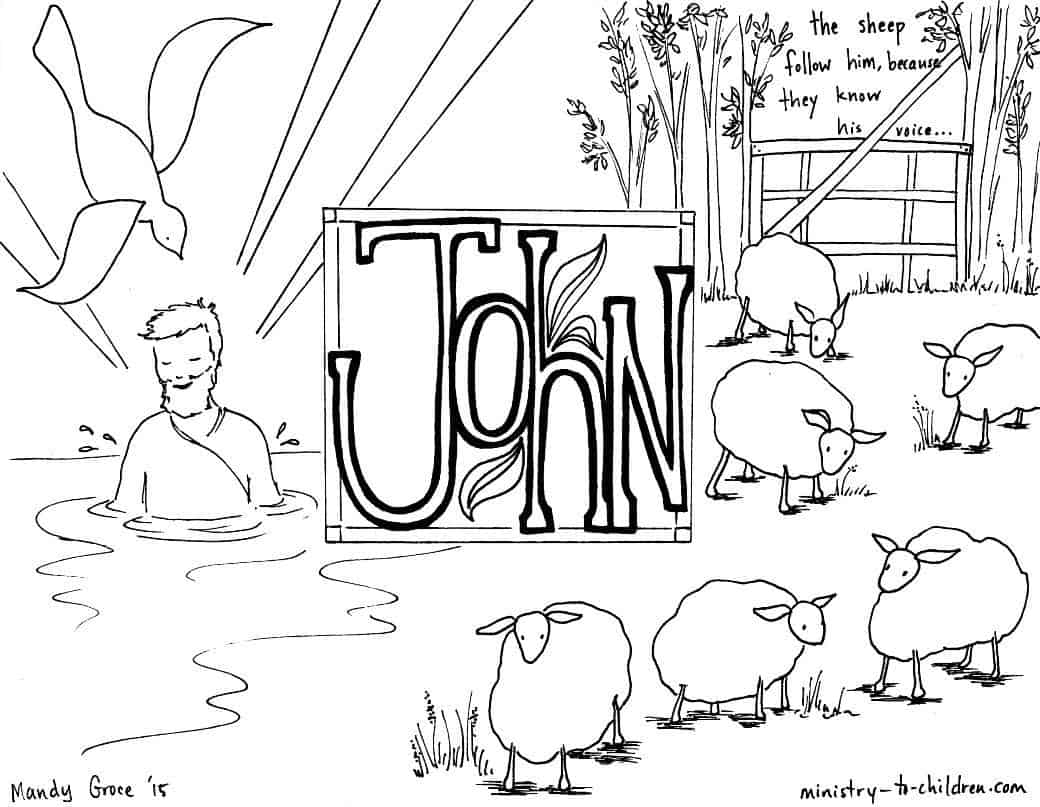 John Bible Book Coloring Page Ministry To Children