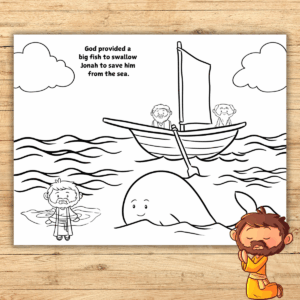 Jonah And The Big Fish Coloring Page Free Printable Simply Full Of Delight