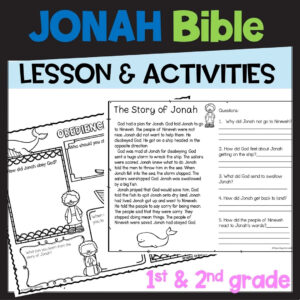 Jonah And The Whale Bible Lesson Activities Visuals digital Download Etsy