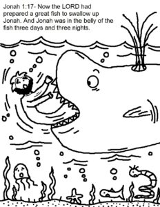 Jonah And The Whale Coloring Pages