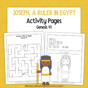 Joseph A Ruler In Egypt Activity Pages Bible Crafts Shop