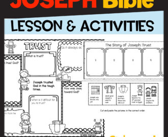 Joseph And His Coat Of Many Colors Bible Lesson With Bible Study Worksheets For Kids Etsy