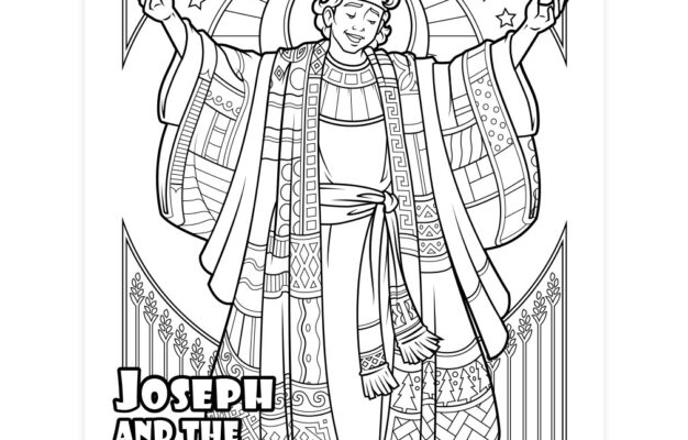 Joseph And The Coat Of Many Colors Coloring Page Printable