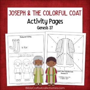 Joseph And The Colorful Coat Activity Pages Bible Crafts Shop