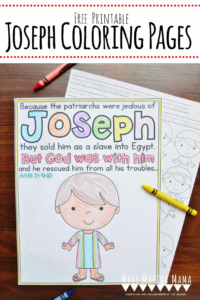 Joseph Coloring Pages Free Printables Mary Martha Mama