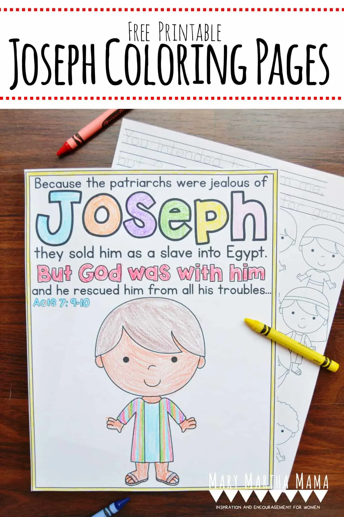 Joseph Coloring Pages Free Printables Mary Martha Mama