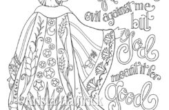 Joseph s Coat Of Many Colors Coloring Page 8 5X11 Bible Journaling Tip in 6X8 Etsy