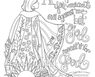 Joseph s Coat Of Many Colors Coloring Page 8 5X11 Bible Journaling Tip in 6X8 Etsy