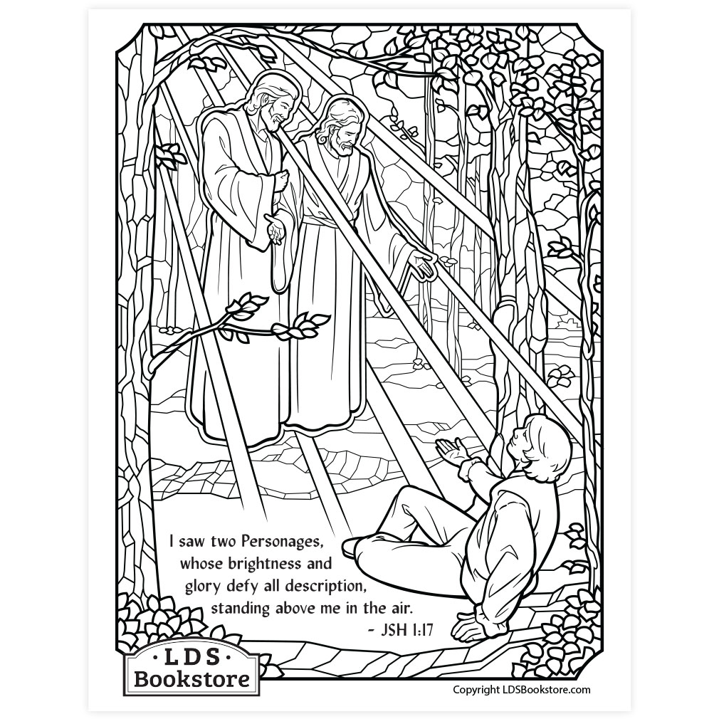 Joseph Smith s First Vision Coloring Page Printable Doctrine And Covenants Coloring Page