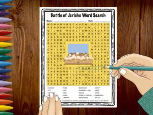 Joshua And The Battle Of Jericho Word Search Bible Puzzle Activity Worksheet Made By Teachers