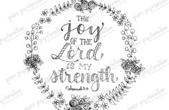 Joy Of The Lord Is My Strength Nehemiah 8 10 Coloring Page Bible Verse Art Scripture Art Sunday School Lutheran Homeschool