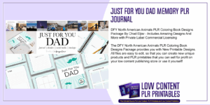 Just For You Dad Memory PLR Journal PLR Printable Journal