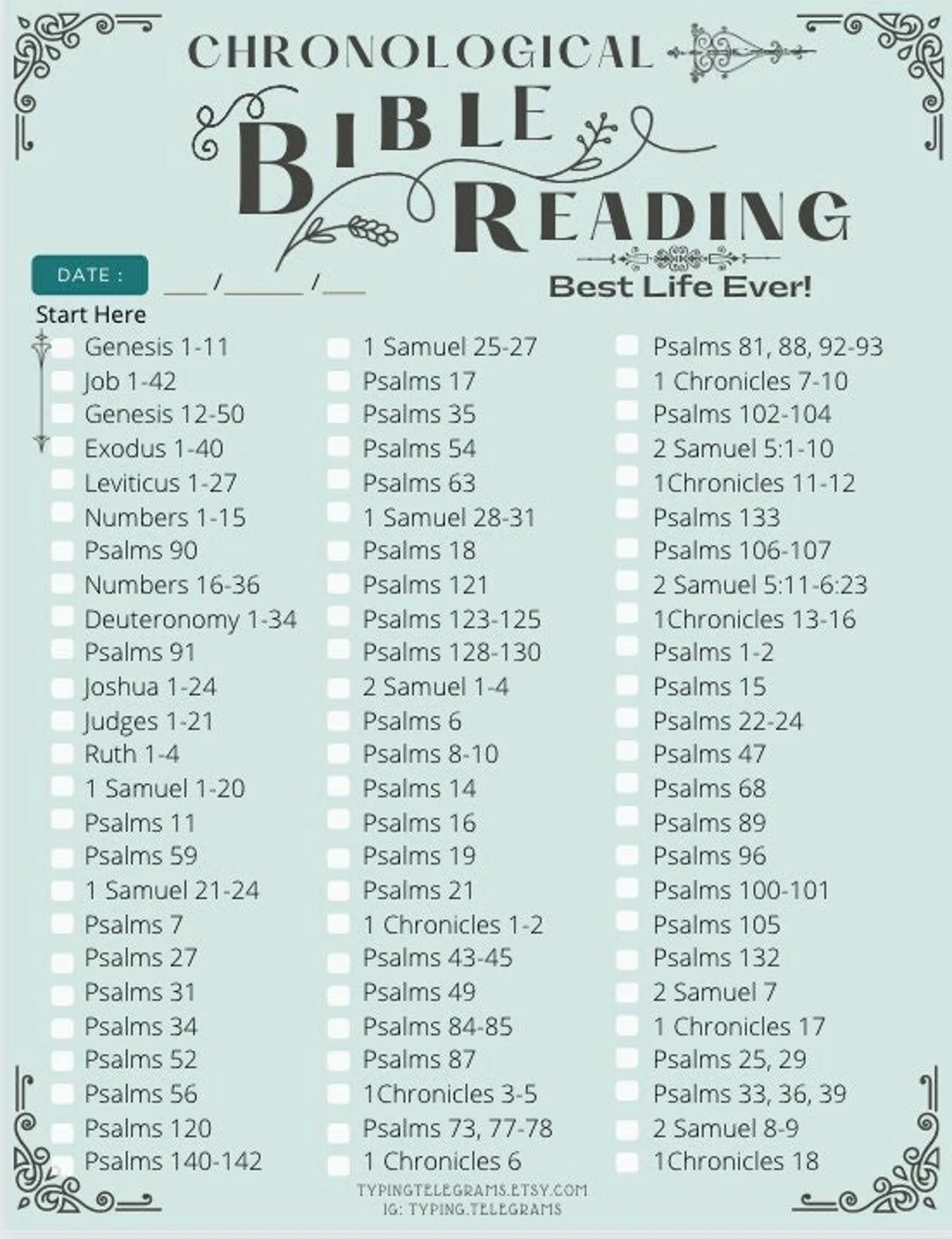 JW Bible Reading Schedule Chronological JW Planner JW Pioneer Gifts Best Life Ever Gifts Jw Family Worship Game Night Jw Kids Jw Printable Etsy