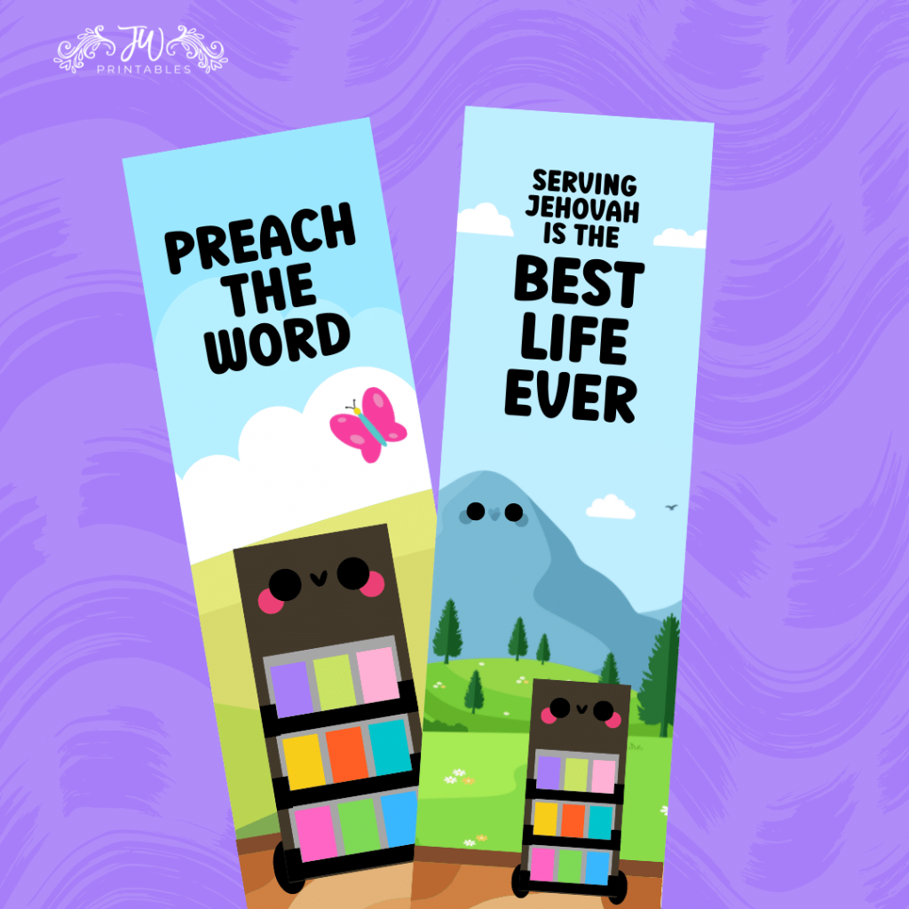 Kawaii Cute JW Kids Bookmark JW Printables