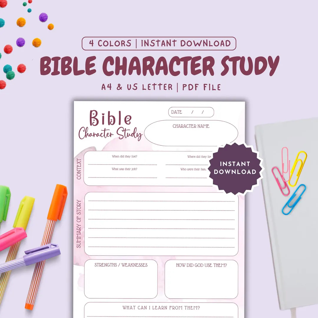 Kids Bible Character Study Church Kids Template People Of The Bible Printable Kid Church Worksheet Christian Character Children Bible Study Etsy