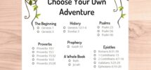 Kids Bible Reading Plan Choose Your Own Adventure Family Devotions Christian Homeschool Kids Bible Study Printable Checklist Etsy