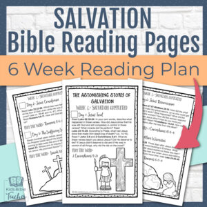 Kids Bible Study Youth Bible Reading Plan Printable Homeschool Religious Christian Salvation Bible Study Guide Elementary Sunday School Etsy