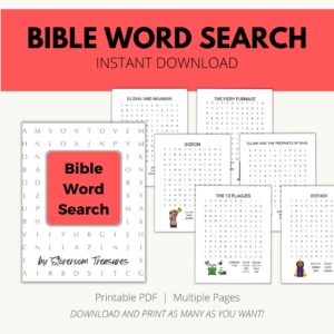 Kids Bible Word Search Printable Old Testament Classful
