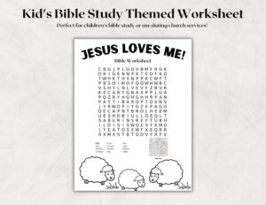 Kids Biblical Word Search Etsy