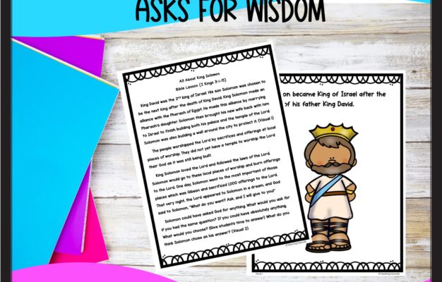 King Solomon Bible Lesson And Activities Made By Teachers