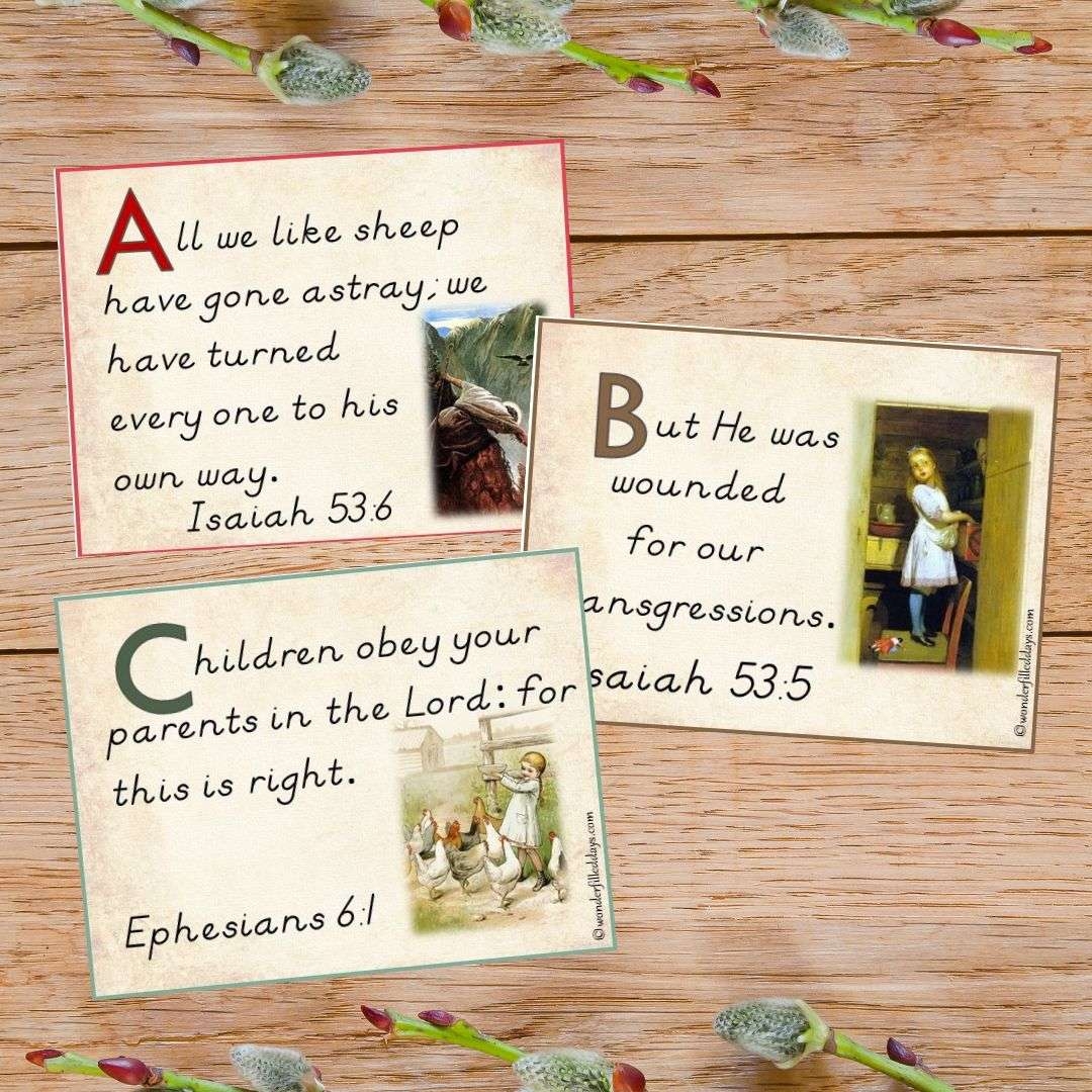KJV ABC Scripture Memory Flashcards Wonder Filled Days