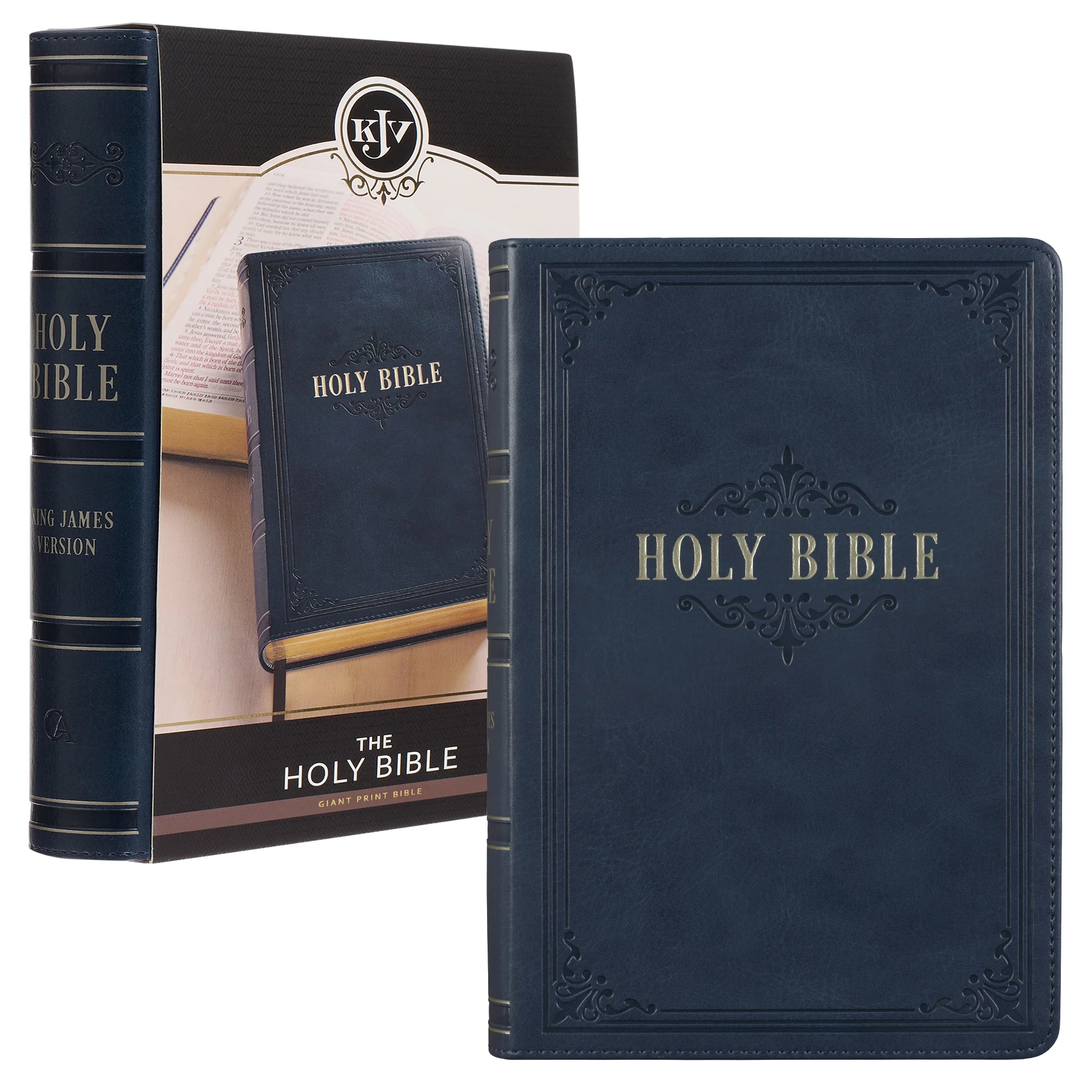 KJV Bible Giant Print Dark Blue Large Print Hardcover Walmart