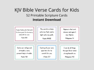 KJV Bible Verse Cards For Kids Scripture Cards For Families Etsy
