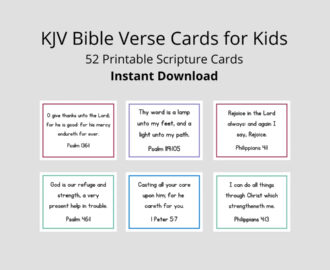 KJV Bible Verse Cards For Kids Scripture Cards For Families Etsy