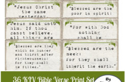 KJV Bible Verse Print Set Printable KJV Scripture Prayer Journal Bible Verse Cards Journal Supplies Etsy