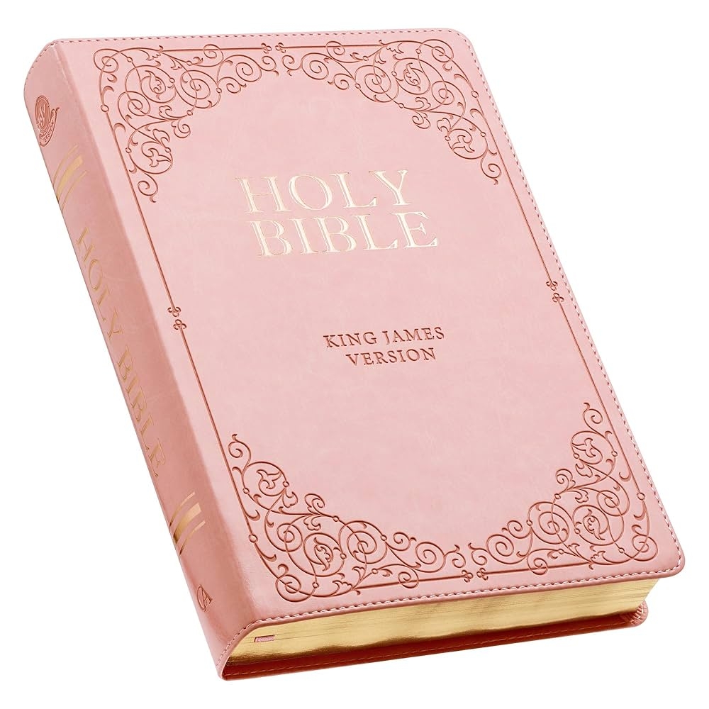 KJV Holy Bible Giant Print Full size Faux Leather Red Letter Edition Thumb Index Ribbon Marker King James Version Pink KJV Full Size GP Editions Christian Art Publishers 9781432133115 Amazon Books