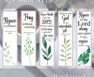 KJV Scripture Printable Bookmarks Watercolor Plant Bookmarks Christian Bookmarks Bible Verse Book Marks Set Of 5 Digital Download Etsy