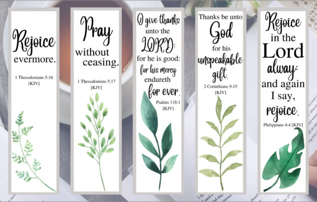 KJV Scripture Printable Bookmarks Watercolor Plant Bookmarks Christian Bookmarks Bible Verse Book Marks Set Of 5 Digital Download Etsy