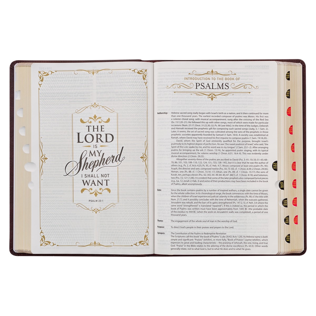 KJV Study Bible Large Print King James Version Holy Bible Thumb Tabs Ribbons 9781642725704 EBay