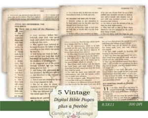kjv vintage bible papers prayer journal printable faith journal
