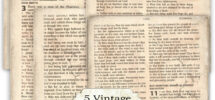 KJV Vintage Bible Papers Prayer Journal Printable Faith Journal