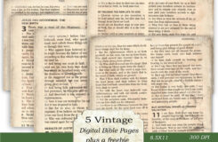 KJV Vintage Bible Papers Prayer Journal Printable Faith Journal