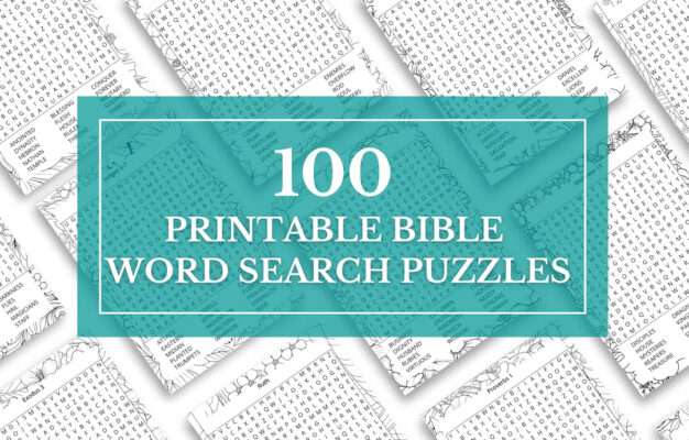 Large Print Bible Word Search 100 Christian Puzzles digital Download Etsy