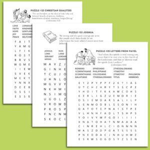 Large Print Bible Word Search 100 Puzzles Based On Various Biblical Themes With Solutions Etsy