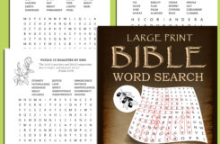 Large Print Bible Word Search 100 Puzzles Based On Various Biblical Themes With Solutions Etsy