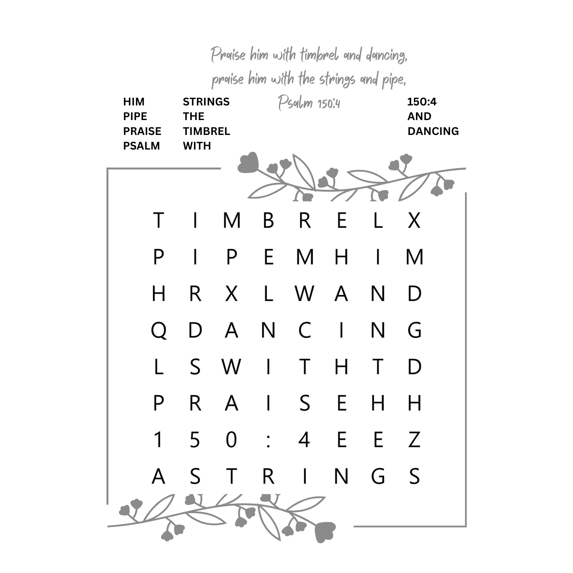 Large Print Bible Word Search Etsy