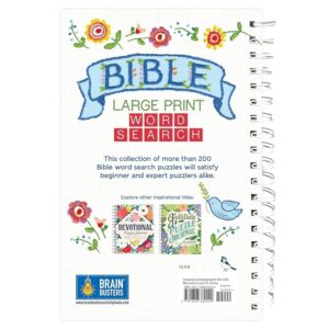 Large Print Bible Word Search Puzzle Book Over 200 Puzzles To Complete With Solutions Include Spiral Bound Lay Flat Design And Large To For Inspirational Word Finds Brain Busters