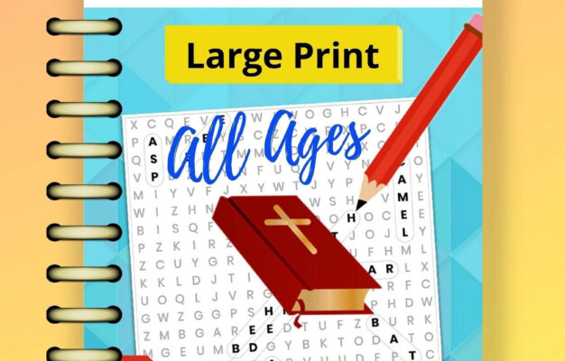 Large Print Bible Word Search Puzzle Book Printable For Adults And Children Of All Ages Elderly And Teens Volume 2 Psalms Crossword Gift Etsy