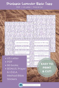 Lavender Print And Cut Bible Tabs Water On Thirsty Land