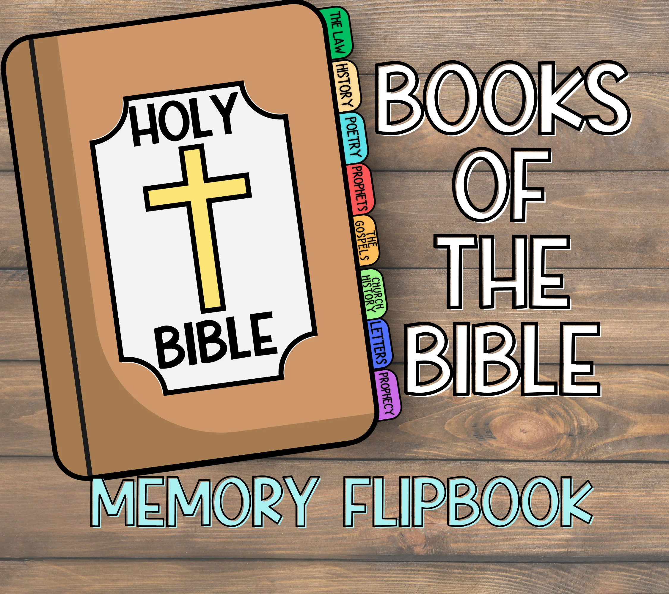 Learn Books Of The Bible Printable Memory Flipbook Sunday School 
