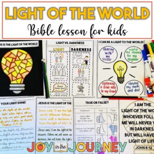 Light Of The World FREE Bible Lesson For Kids Joy In The Journey