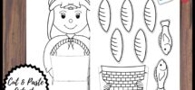loaves and fishes bible activity bible craft sunday school cut and paste christian printab made by teachers