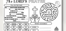 Lord s Prayer Activity Sheet Bible Story Coloring Page digital Download Etsy